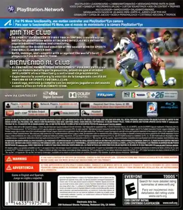 FIFA Soccer 13 (USA) (En,Fr,Es) (v1.06) (BLUS30998) (Disc) (Update) box cover back